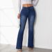 Women's Clothing High Waist Stretchy Flared Jeans - Slim Fit Denim Pants For Casual & Office Wear (Blue, S-XXL)_mkmklike.com