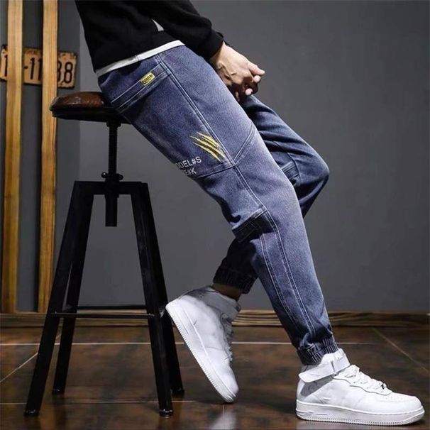 Men's Clothing Loose Elastic Waist, Work Wear, Cuffs, Casual Harem Pants_mkmklike.com