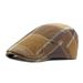 Hot Sale Men Berets With Visor Four Seasons Plaid Pattern Newsboy Caps Cotton 55-59cm Casual Style Male Boina Simple BL0123_mkmklike.com