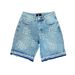 Men's Distressed Washed High Street Denim Shorts With Rhinestone Embellishments, Loose Straight Fit, Casual Streetwear_mkmklike.com