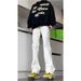 High-Waisted Flare Jeans For Women – Stretchy Bootcut Trousers With Vintage Buttons (S-3XL, Polyester Denim-Like, Office-to-Weekend Pants)_mkmklike.com