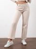 Women's Slimming Straight Leg Denim Trousers American Style Apricot Color Fashionable Trendy Stretchy Casual Versatile For All Seasons_mkmklike.com
