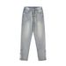 Summer New Simple Western Cowboy Style Washed Vintage Heavy Craft Loose Straight Jeans_mkmklike.com