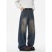 Men's Deconstructed Wide-Leg Jeans – 2025 Retro Washed Denim Pants With High Street Aesthetic, Relaxed Straight Fit (S-3XL, 14 Colors)_mkmklike.com
