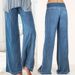 Plus Size Women's Wide-Leg Jeans – Lightweight Stretch Pants For Casual & Streetwear (S-5XL, Black/Light Blue)_mkmklike.com