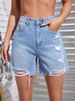 Women's High-Waisted Straight Leg Denim Cargo Shorts Loose Fit Jeans Factory Direct Supply Dropshipping Available_mkmklike.com