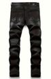 Men's High Street Style Slim Straight Leg Jeans Heavy Duty Embroidered Distressed Patched European American Cross Border Design_mkmklike.com