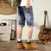 Summer Thin Ripped Five-point Jeans Men's 5-point New American Medium Pants Men's Fattened And Enlarged Denim Shorts Men's_mkmklike.com