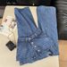 Korean Style Faux Two Piece Culottes High Waisted Straight Leg Loose Fitting Slimming Wide Leg Denim Trousers for Women Summer Trendy Design_mkmklike.com