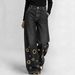 High-Waisted Loose-Fitting Cutout Jeans Metallic Eyelets Hollowed out Detail Wholesale Denim Trousers_mkmklike.com