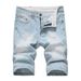 Summer New Trendy Men's Washed Straight Jeans Five-point Pants Korean Version Men's Casual Slim Shorts Cross-border_mkmklike.com