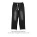 American High Street Washed Straight Leg Jeans For Boys, Versatile Korean Version, Loose And Trendy Brand, Solid Color,_mkmklike.com