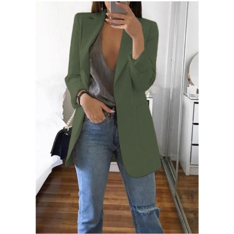 Women's Clothing Fashion Lapel Slim Cardigan Temperament Suit Jacket Women_mkmklike.com