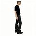 Men's Flared Stacked Raw Denim Jeans Narrow Width Embroidered Specially Formulated Flattering Versatile Workwear_mkmklike.com