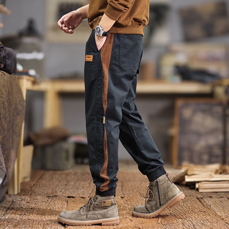 Stretch Jeans Men's Loose Casual Long Pants Tide Harlan Tights_mkmklike.com