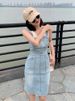 Spicy Girl Slim Fit Versatile Denim Overalls Dress For Women's Summer Fashion High Waist Split Hip Skirt_mkmklike.com