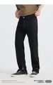 Men's Black Straight Leg Jeans – Retro Hip Hop Style With Slight Stretch (S-XL)Men's Clothing_mkmklike.com