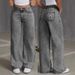 Women's Clothing Retro Bow Embroidery Washed Jeans Women's Sweet And Spicy Straight Loose Trousers_mkmklike.com
