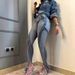 Women's Clothing Retro Slim Fit High Waist Stitching Contrast Color Skinny Jeans Trousers_mkmklike.com