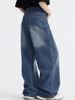 K Jeans Straight Leg Loose Wide Leg Pants Men's Retro High Street Jeans Pants_mkmklike.com