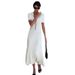Women's Clothing solid color lapel simple slim long dress_mkmklike.com