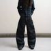 Raw Denim 5-Button Jeans – Unwashed 14oz A-Line Baggy Trousers (Stiff Straight-Leg For Authentic Fade)_mkmklike.com