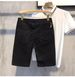 Men's 5 Inch Denim Shorts Summer Style Thin High Waisted Slimming Straight Leg Wide Leg White Semi-Elastic Casual Shorts_mkmklike.com