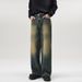 Straight Loose Casual Youth Business Pants Wide Leg Jeans Men's Floor-Length Trousers_mkmklike.com