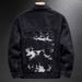 High Street Denim Jacket Men's Clothing Spring And Autumn New Motorcycle Lightning Splicing Jacket Black Trendy Brand_mkmklike.com