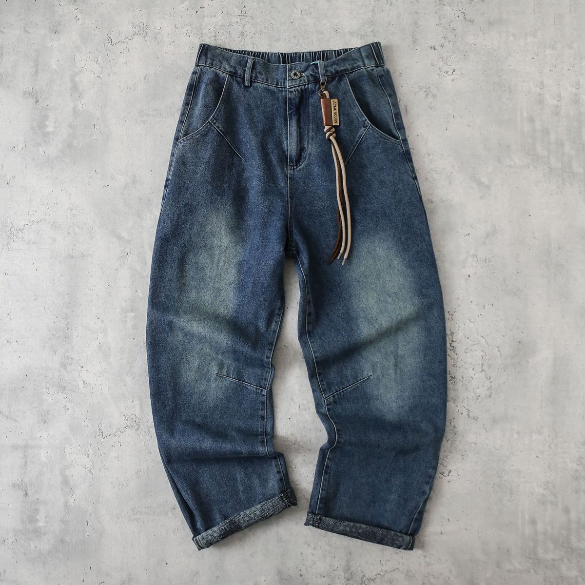 Oversized Unisex Jeans – High-Waisted Relaxed Fit Denim Pants, Streetwear Straight-Leg Trousers (2 Washed Colors)_mkmklike.com