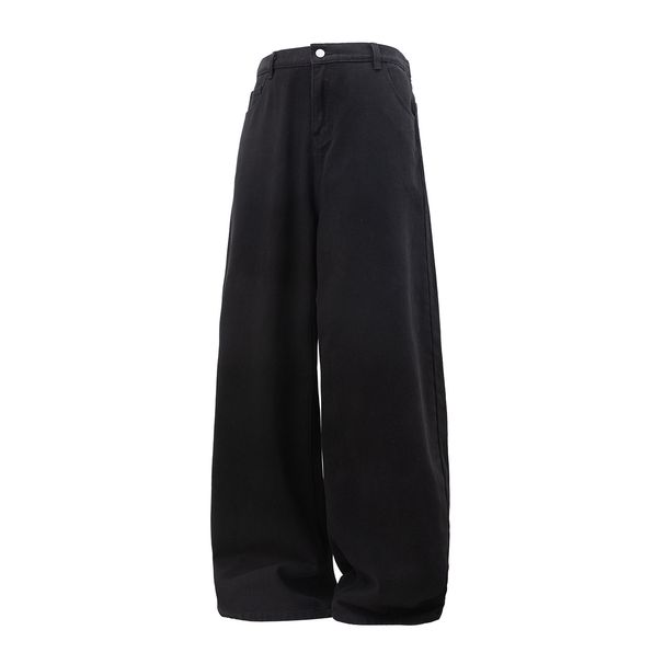 Men's Washed Distressed Denim Jeans Basic Versatile Straight Leg Loose Fit American Retro Style Trousers New Spring_mkmklike.com