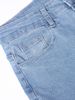 Men's Slim Fit Stretch Jeans Multi Layered Blue Skinny Jeans Suitable For All Seasons_mkmklike.com