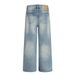 Distressed Frayed Jeans Street Fashion Punk Washed Gradient Loose Straight Long Men's Versatile Casual Dad Pants_mkmklike.com