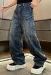 Men's Clothing High End Men's Rhinestone Studded Straight Leg Jeans Spring Collection Street Style Loose Wide Leg Pants Fashion_mkmklike.com