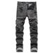 Men's High-Street Fashion Multi-Pocket Cargo Jeans Workwear Denim Pants for Casual Street Style_mkmklike.com