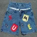 Men's Jeans Deeptown Vintage Letter Graphic Women Man Short Y2k Hip Hop Double Waisted American Style Jorts Baggy_mkmklike.com