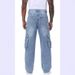 "Men's Stretch Denim Jeans – Relaxed Fit, Multi-Pocket Design (S-XXL, Cotton Blend, Stonewash & Dark Blue)"_mkmklike.com