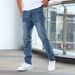 Men's Jeans, Elastic Denim Pants, Multi-craft And Thin Blue Men's Pants, Suitable For All Seasons_mkmklike.com