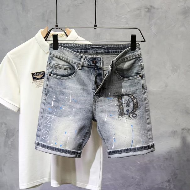Men's Slim Fit Denim Shorts - Summer Stretch Comfort Casual Five-Inch Shorts For Men_mkmklike.com