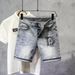Men's Slim Fit Denim Shorts - Summer Stretch Comfort Casual Five-Inch Shorts For Men_mkmklike.com