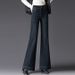 High-waisted Fleece-lined Warm Women's Jeans, Slimming, Loose, Long Straight-leg Fla, New 2025 Winter_mkmklike.com