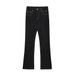 Vibe American High Street Micro-pull Jeans Men's Trend Fashion Ruffian Handsome Loose Series Bright Line Wide-footed Horn Trousers_mkmklike.com