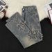 Men's Clothing Star Jacquard Jeans For Men, Spring And Autumn, Niche Design, Cool Pants, High Street Vibe, Straight Flared Pants_mkmklike.com