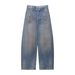 Women's Clothing Women's Ripped Mid Waist Jeans Summer Fashion Rolled Up Style_mkmklike.com