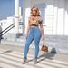 Fashion Black High Elastic Small Feet Large Size Hip Lift Women's Jeans Spot_mkmklike.com