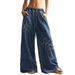 High Waist Flared Jeans for Women Retro Washed Butterfly Detail European American Style Cross Border Wholesale Foreign Trade Hot Item_mkmklike.com