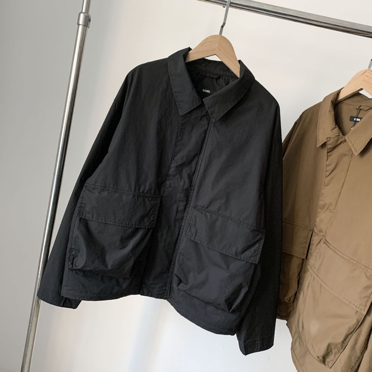 Japanese Retro! Designer Line! Spring New Men's Washed Cotton Short Loose Turn-Down Collar Jacket Coat_mkmklike.com