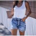 Women's Clothing Women's Elastic Ripped Denim Shorts Super Hot Popular Fashion_mkmklike.com