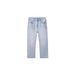 Men's Light Blue Relaxed Fit Straight Leg Jeans - Vintage Washed Denim Pants For Casual Wear_mkmklike.com