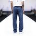 Men's Clothing Men's Crochet Jeans Mid Rise Straight Leg Wide Leg Trousers Elegant Diamond Pattern For Formal & Casual_mkmklike.com